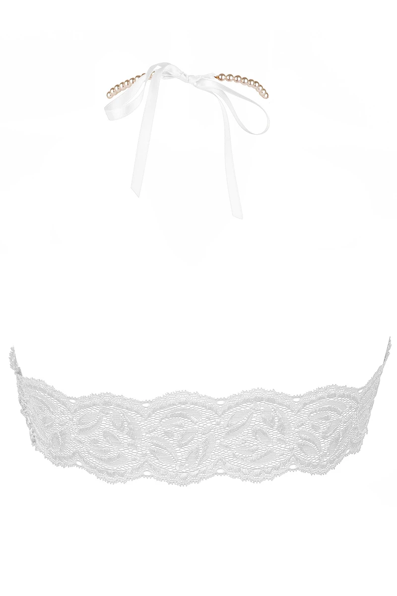 Soutien-gorge perles Top blanc Bracli Soutien-gorge Perles Top Blanc -Boutique Obsessive 186 2