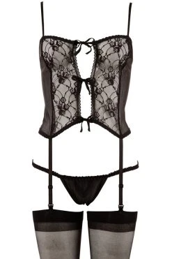 Cottelli Lingerie Guêpière Transparente Noire 6 Cottelli Lingerie Guêpière Transparente Noire -Boutique Obsessive 206695 1