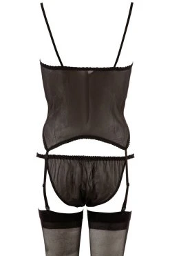 Cottelli Lingerie Guêpière Transparente Noire 7 Cottelli Lingerie Guêpière Transparente Noire -Boutique Obsessive 206695 2