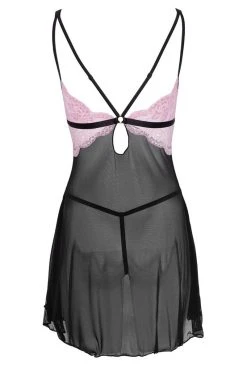 Cottelli Lingerie Nuisette Rose Noire 3 Cottelli Lingerie Nuisette Rose Noire -Boutique Obsessive 2741342 2