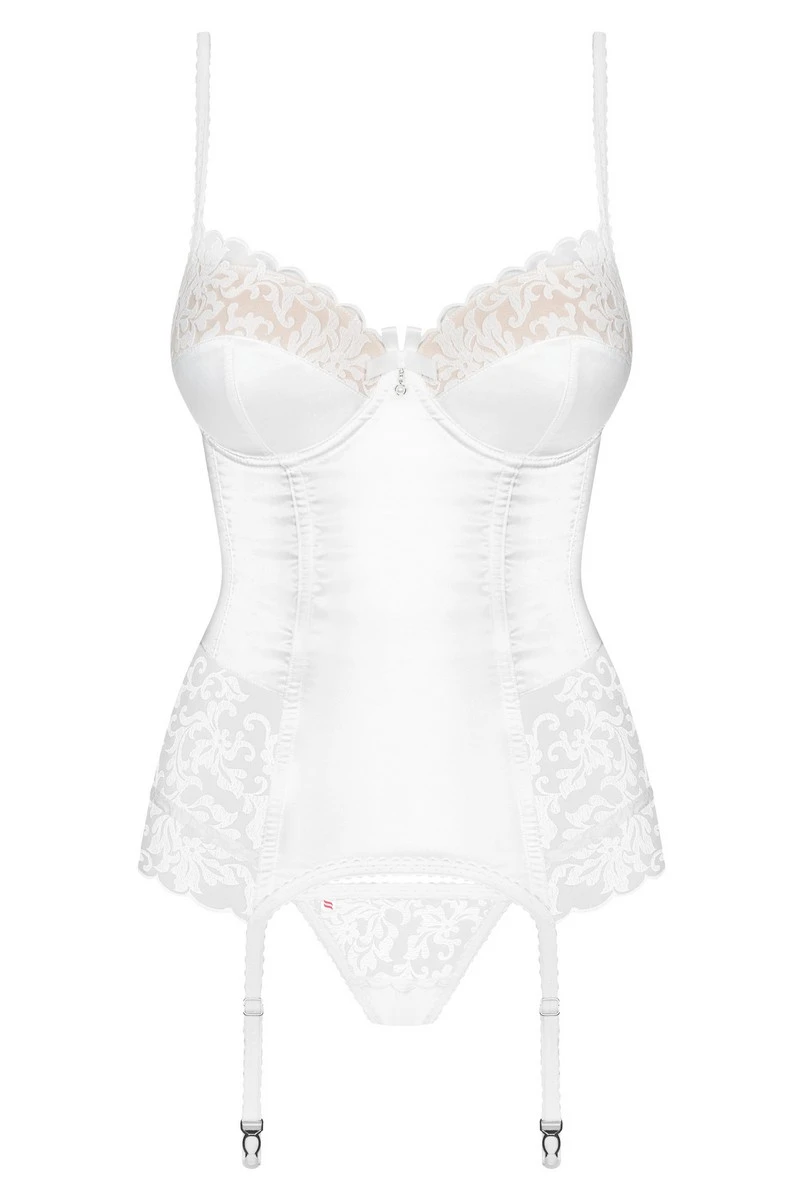 Obsessive Guêpière Satin 871-COR + Bas Offerts 3 Obsessive Guêpière Satin 871-COR + Bas Offerts – Image 3