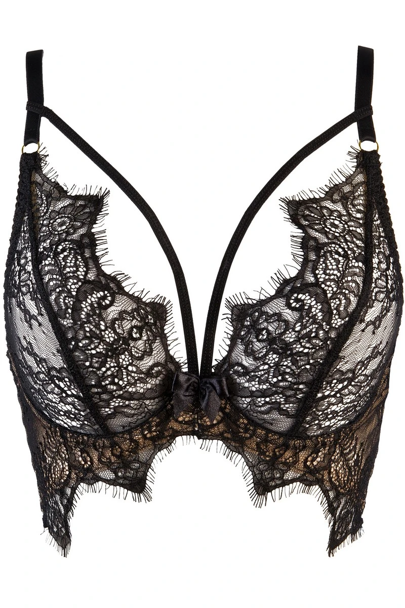 Soutien-gorge noir V-9501 Axami Soutien-gorge Noir V-9501 -Boutique Obsessive 9501 front