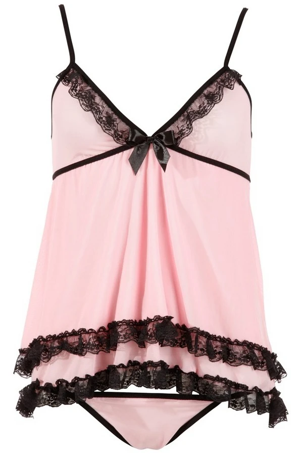 Cottelli Lingerie Babydoll Julia Rose 4 Cottelli Lingerie Babydoll Julia Rose – Image 4