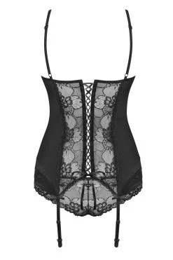 Obsessive Guêpière Heartina Noire -Boutique Obsessive heartina guepiere noire 1