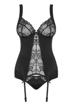 Obsessive Guêpière Heartina Noire -Boutique Obsessive heartina guepiere noire 2