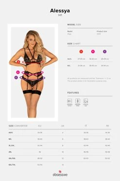 Obsessive Ensemble Jarretelles Alessya -Boutique Obsessive obsessive alessya set new sizes
