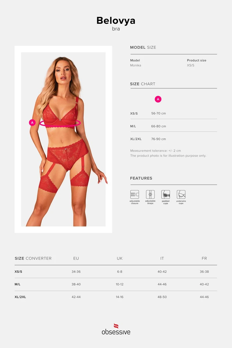 Soutien-gorge push-up Belovya Obsessive Soutien-gorge Push-up Belovya -Boutique Obsessive obsessive belovya bra