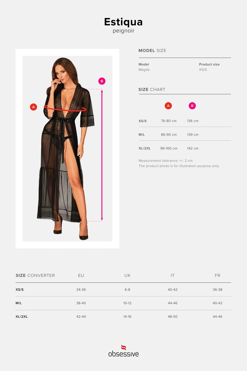 Obsessive Déshabillé Noir Estiqua 6 Obsessive Déshabillé Noir Estiqua – Image 6