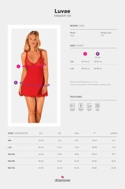 Obsessive Babydoll Luvae -Boutique Obsessive obsessive luvae babydoll red