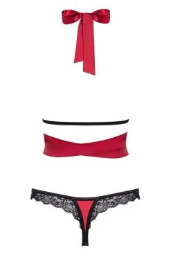 Obsessive Ensemble Sensuelia Rouge -Boutique Obsessive obsessive sensuelia top thong red back packshot