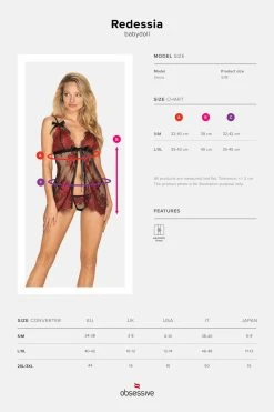 Obsessive Babydoll Redessia -Boutique Obsessive redessia babydoll