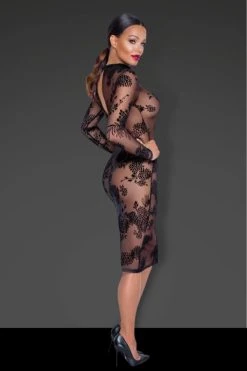 Noir Handmade Robe Transparente Geisha