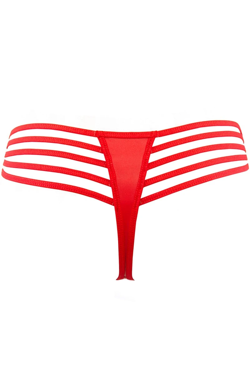 String rouge V-10078 Axami String Rouge V-10078 -Boutique Obsessive v 10078 4