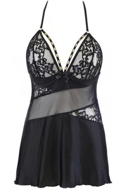 Axami Nuisette Noire V-10479 7 Axami Nuisette Noire V-10479 -Boutique Obsessive v 10479 front